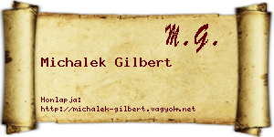 Michalek Gilbert névjegykártya